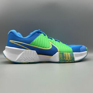 Nike Zoom Challenge PB Pickleball Size 9.5 Blue Hero Green Shock FQ4154-401 NEW